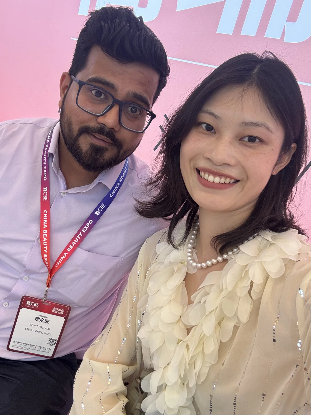 A customer and PauPack team member at China Beauty Expo