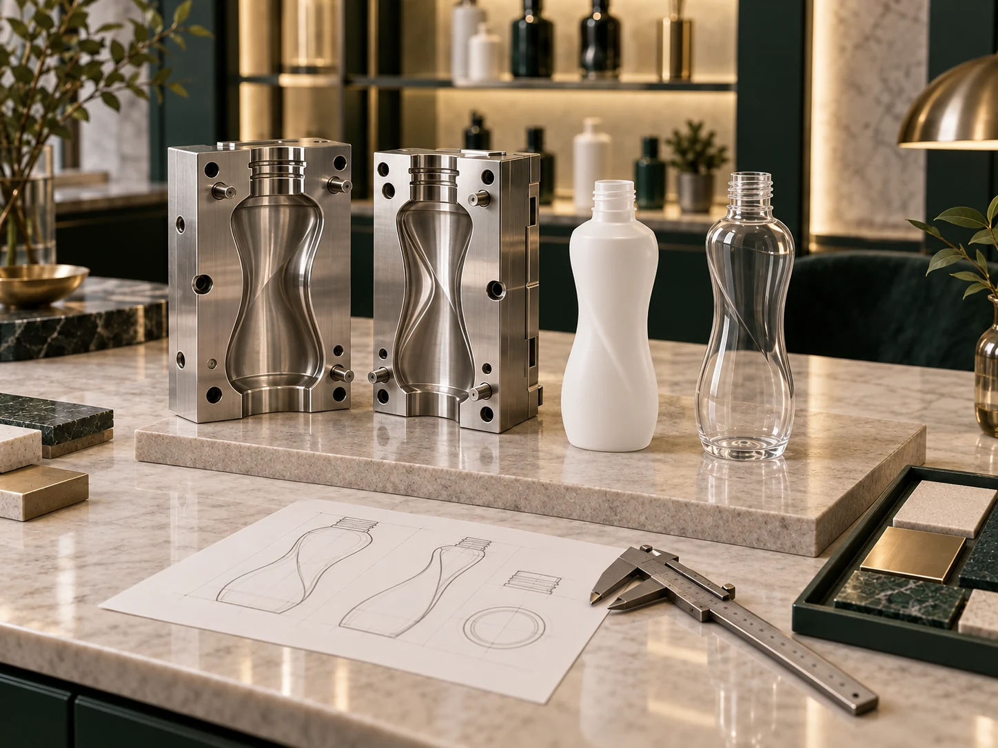 Concept illustration: bottle design mold development