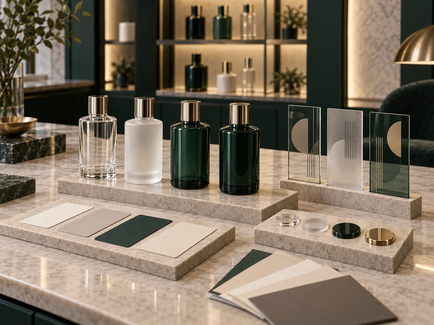Concept illustration: bottle printing and decoration