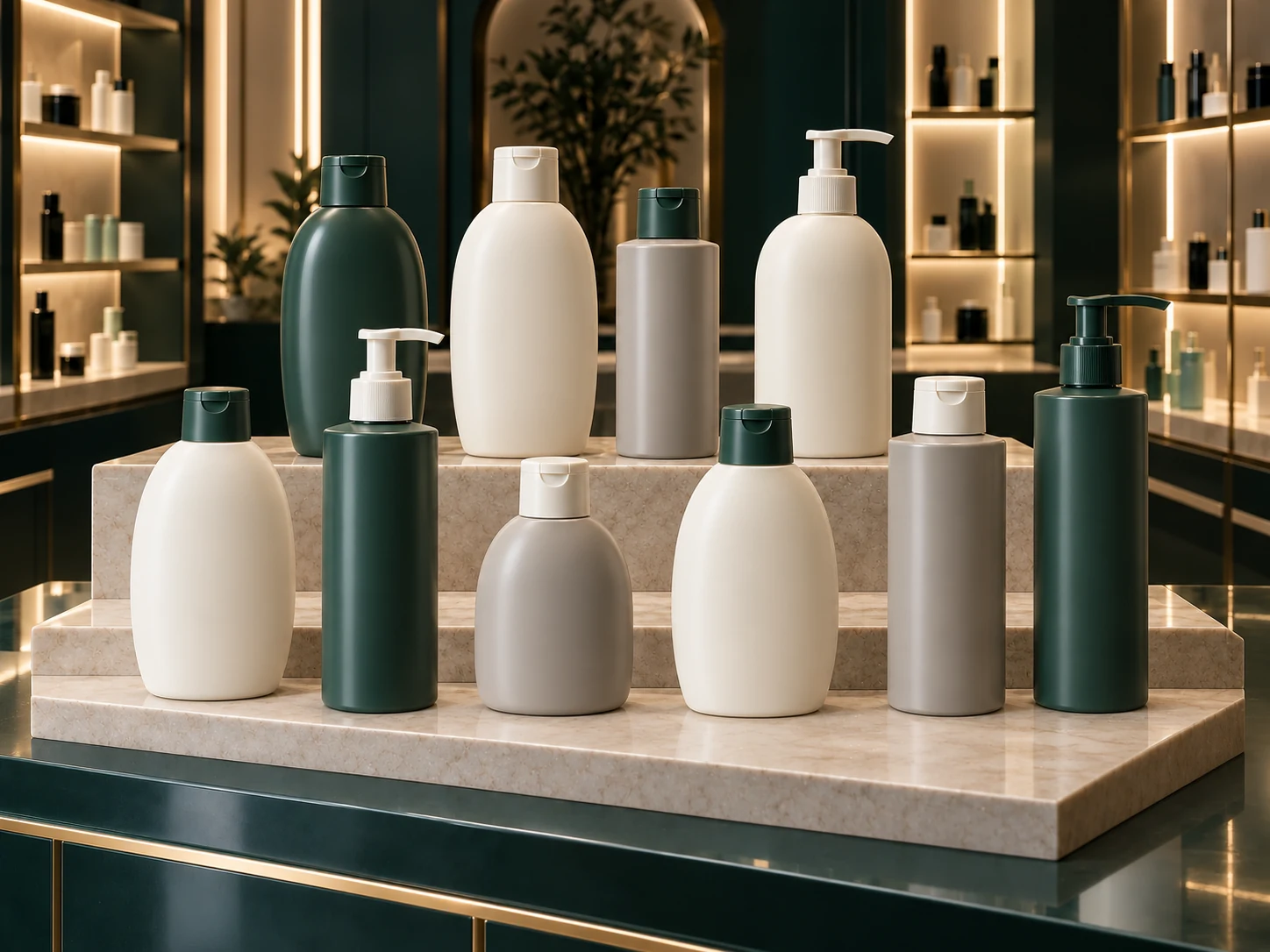 Concept illustration: hdpe personal care bottles